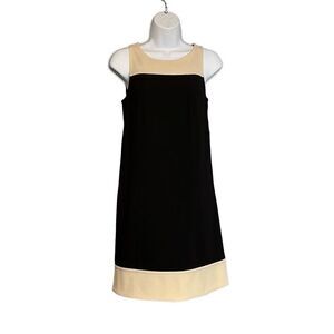 Loft Women's Tank Dress Color Block Mini Sleeveless Zipper Back Closure Size 8